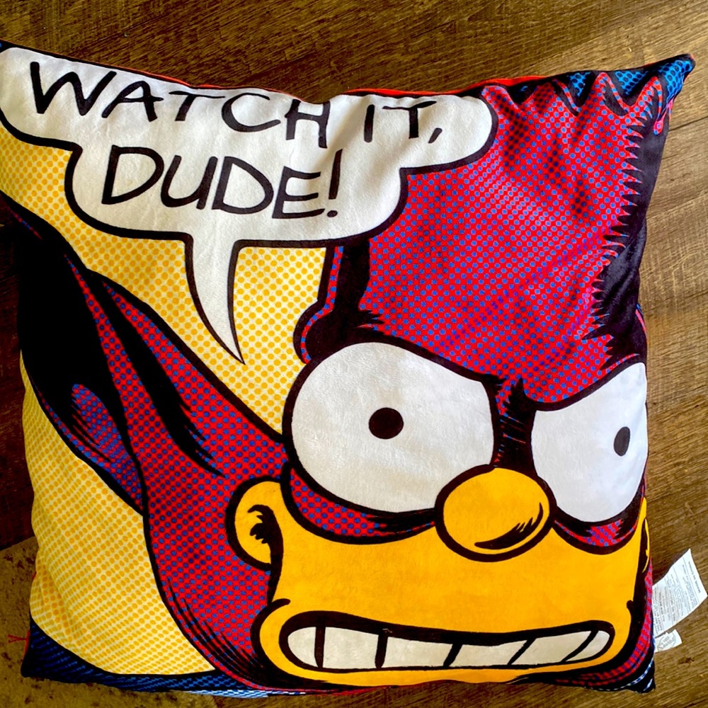 Bart Simpson “watch it dude!” Pillow
